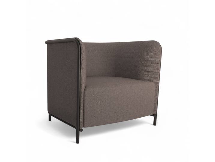 Sessel Lounge Sofa Gaber Place 86.0 x 78.0 x 78.0 cm, Braun/Schwarz, Neu