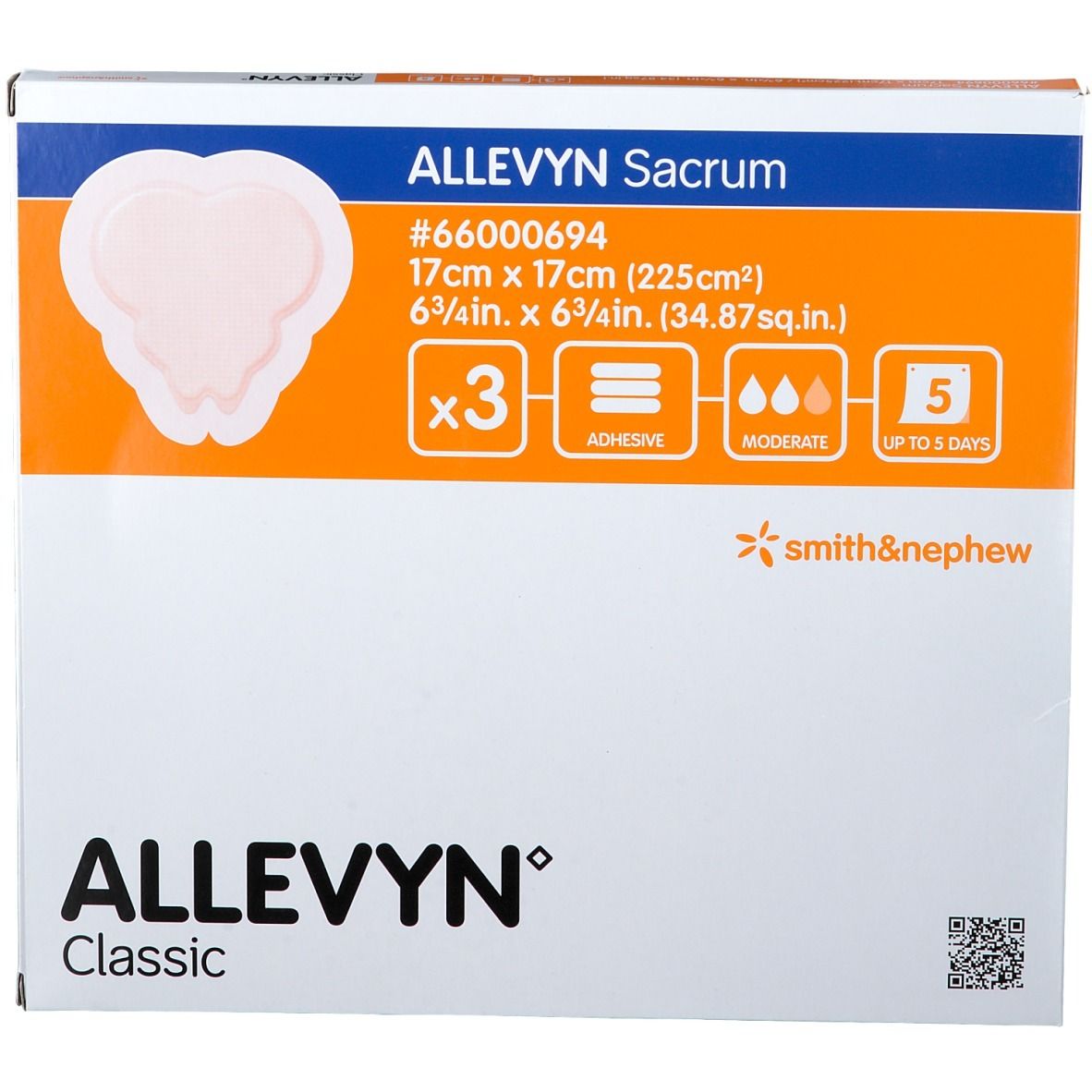 Allevyn Sacrum 17cm x 3 St Pflaster