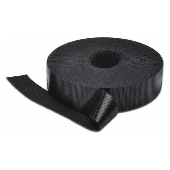 MicroConnect Velcro Tape, 10m, Black (20 mm) (CABLETAPE)