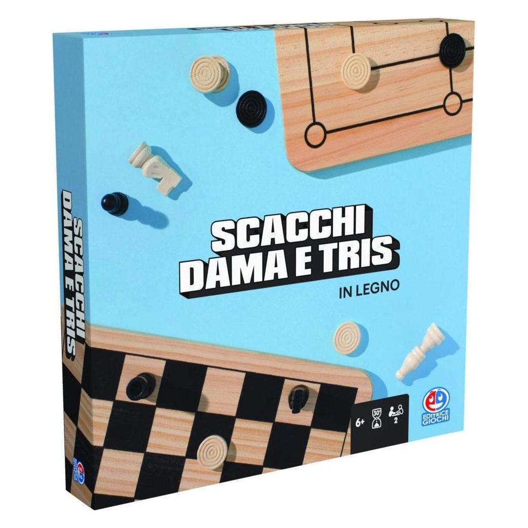 Spin Master EG Classic Checkers & Chess, Tris in Wood (Deutsch) (36934507)