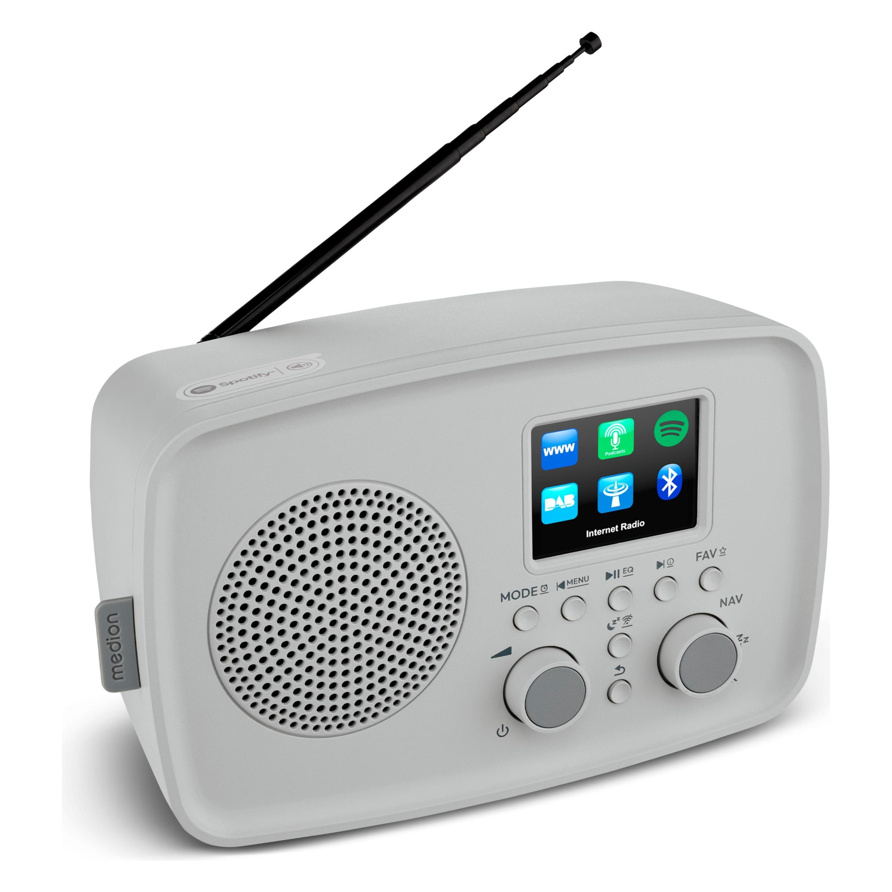 Medion LIFE Internetradio IRE-1 (MD89318) grau DAB+ Internetradio (DAB+, FM, Bluetooth, WLAN) (50078819)