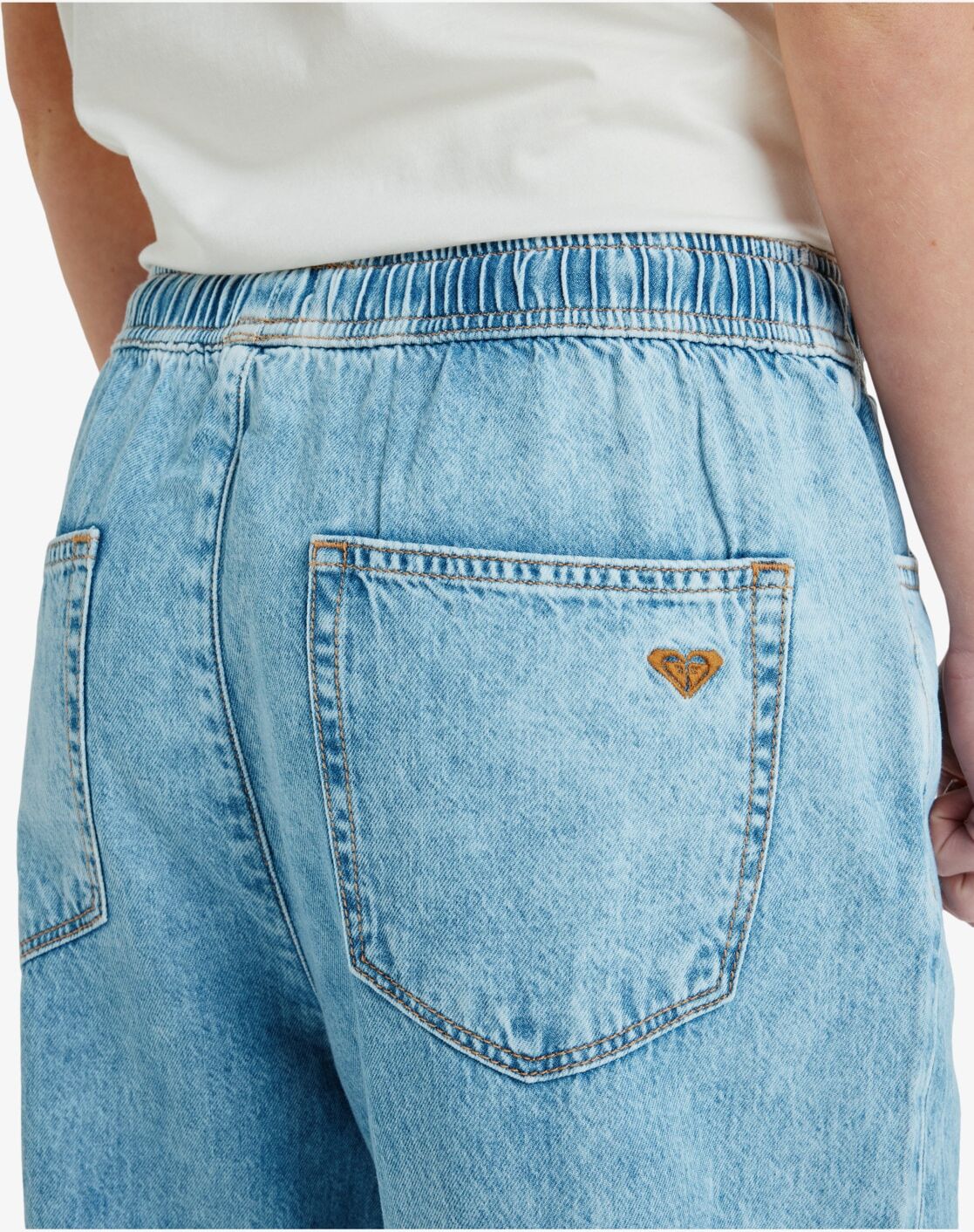 Jogginghose ROXY "STUNNING VIEW MID BEAU BLUE", Damen, Gr. 25 (34), N-Gr, blau (beau blau), Obermaterial: 100% Baumwolle, Hosen Jogginghose, aus Baumwolle, sportlicher Stil, für Freizeit und Sport