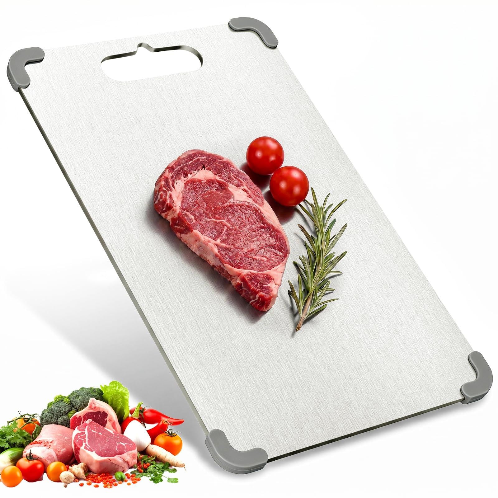 Dripio Titan compacte snijplank met siliconenrand, 29 x 20 cm