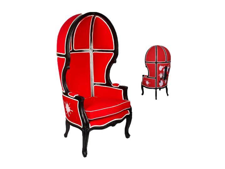 Grand Fauteuil Carrosse de style Baroque - Splash Mulicolore