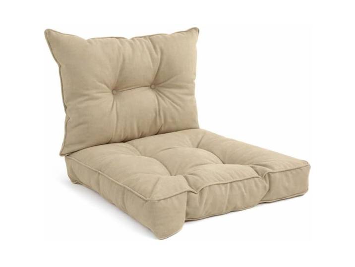 Coussins de Jardin Imperméables Déperlants Beige - Dimensions 70x70x10 cm