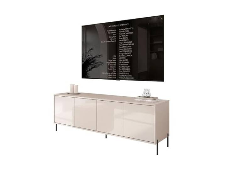 Lookway TV-Schrank SANAYI in Kaschmir mit eleganten Füßen (Gerade Füße – Schwarz)