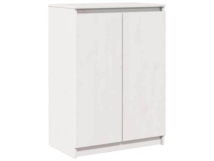 vidaXL Massivholz Kiefer Sideboard mit 3 Fächern Kommode Anrichte Schrank Beistellschrank Mehrzweckschrank Standschrank Weiß 60x36x84cm