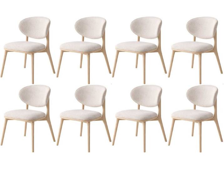 JVmoebel Esszimmerstuhl Stuhl Stil modern Farbe beige hell Holz neu Wohnzimmer Kochzimmer
