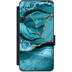 Nivocase Klapphülle für Samsung Galaxy S26 Handyhülle aus Kunst Leder NIVOflip schwarz Edelstein Glitzer (Samsung Galaxy S26), Smartphone Hülle, Schwarz