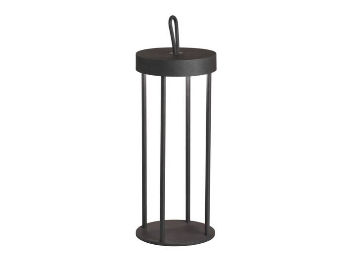 Schöner Wohnen Akku-Tischleuchte Kante, Schwarz, Metall, 36 cm, stufenverstellbar, tragbar, kabellos, aufladbar über Usb, Lampen & Leuchten, Innenbeleuchtung, Tischlampen, Akku-Tischlampen