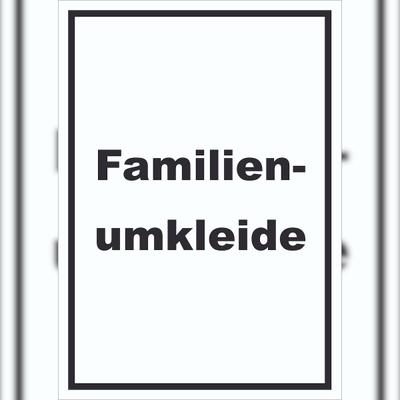 HB-Druck Familienumkleide Schild mit Text hochkant A0 (841x1189mm)