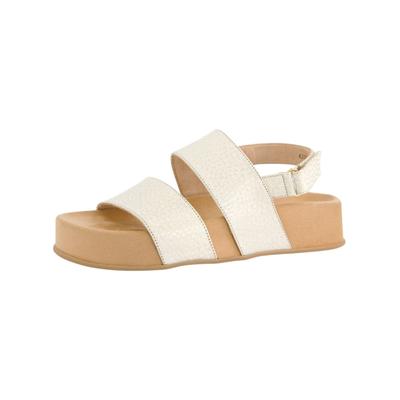Riemchensandale PAUL GREEN "Paul Green Sandalen Leder", Damen, Gr. 38, gold (metallic gold), Leder, Schuhe Riemchensandale