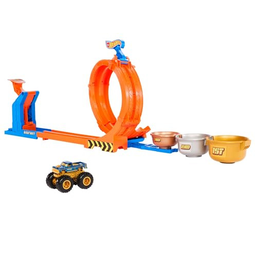 Hot Wheels Monster Trucks Loop-and-Flip Trophy Challenge speelset