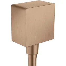hansgrohe AXOR ShowerSolutions FixFit Schlauchanschluss Square, 36732310, Farbe: Brushed Red Gold