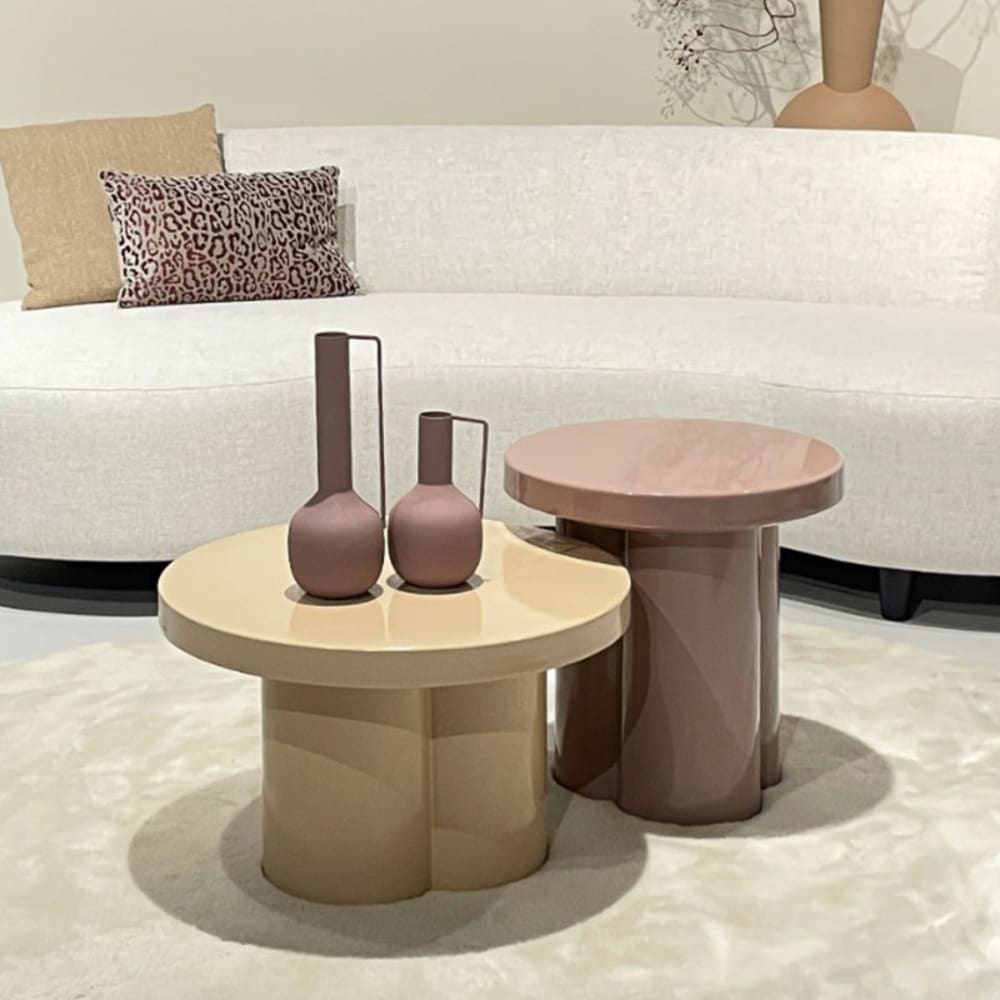 Moloo Table basse ronde d43 retro pink Rose 45x43x45cm