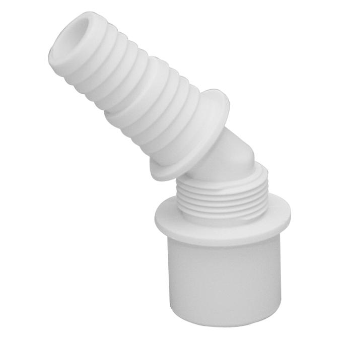Faluplast slangenippel 32mm, hvid PP (78610)