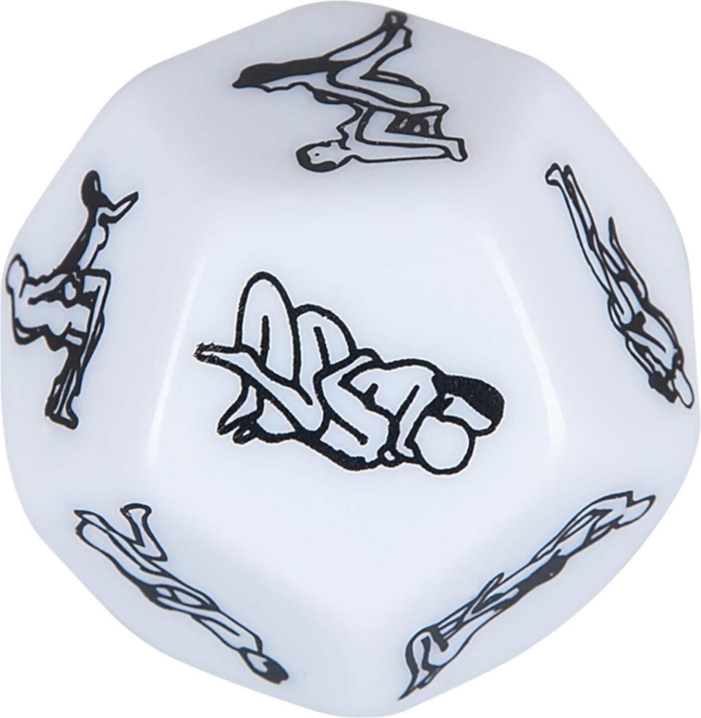Orion 12-Sided Erotic Dice - White