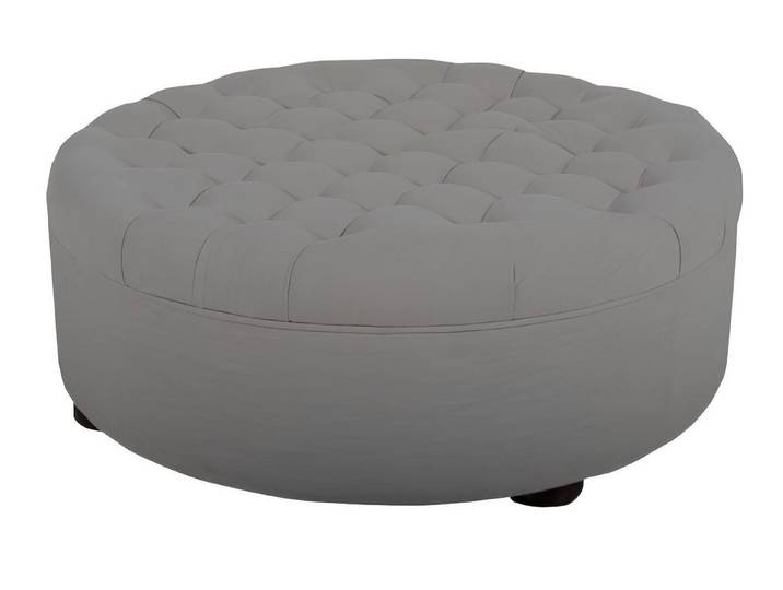 Xlmoebel Hocker Runder Polsterhocker in Beige für Komfort und Stil (Hocker), Hergestellt in Europa