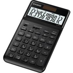 Casio JW-200SC-BK Tischrechner Schwarz Display (Stellen): 12 solarbetrieben, batteriebetrieben (B x H x T) 109 x 11 x 184 mm