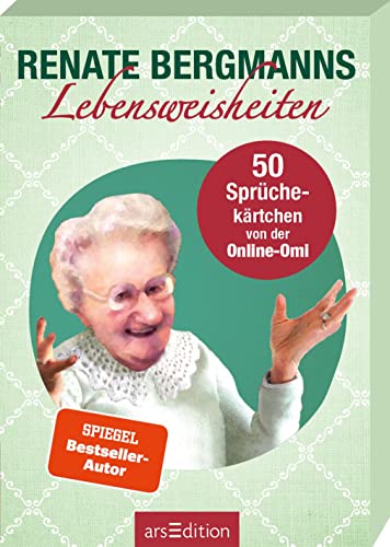 Renate Bergmann - Renate Bergmanns Lebensweisheiten: 50 Sprüchekärtchen von der Online-Omi Kartenbox mit Gute-Laune-Sprüchen und Weisheiten der Twitter-Oma - Preis vom 30.09.2026 22:30:23 h