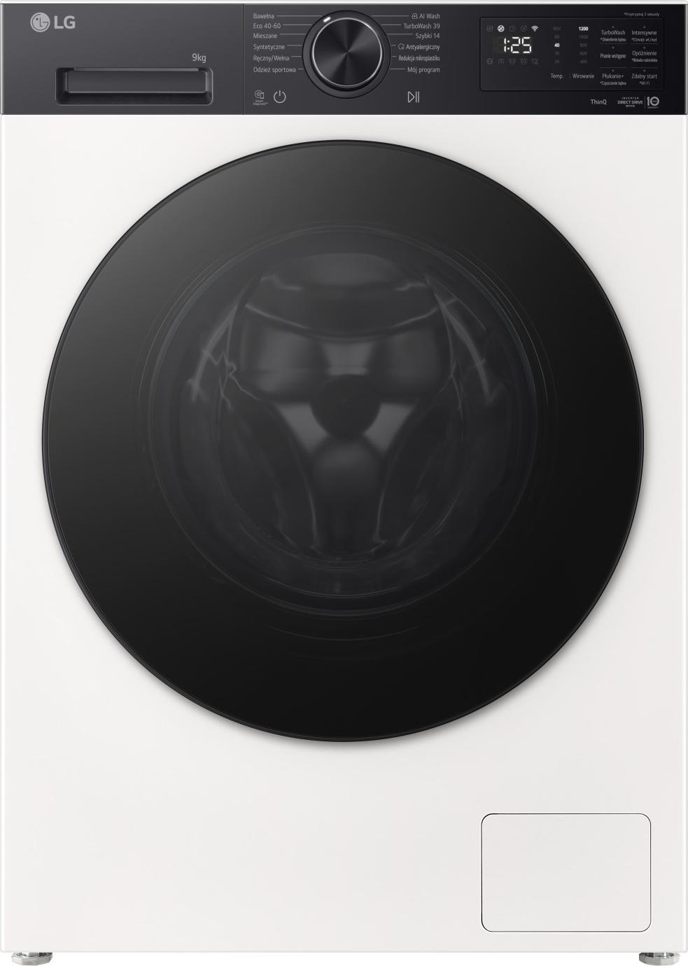 LG F2NX50S9THB, Frontlader, 9 kg, B, 71 dB, 1200 RPM, A