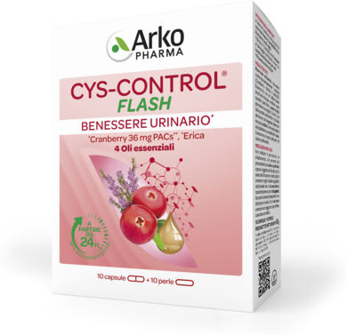 ARKOFARM Srl Arkopharma Cys-Control Flash, 10 capsule + 10 perle
