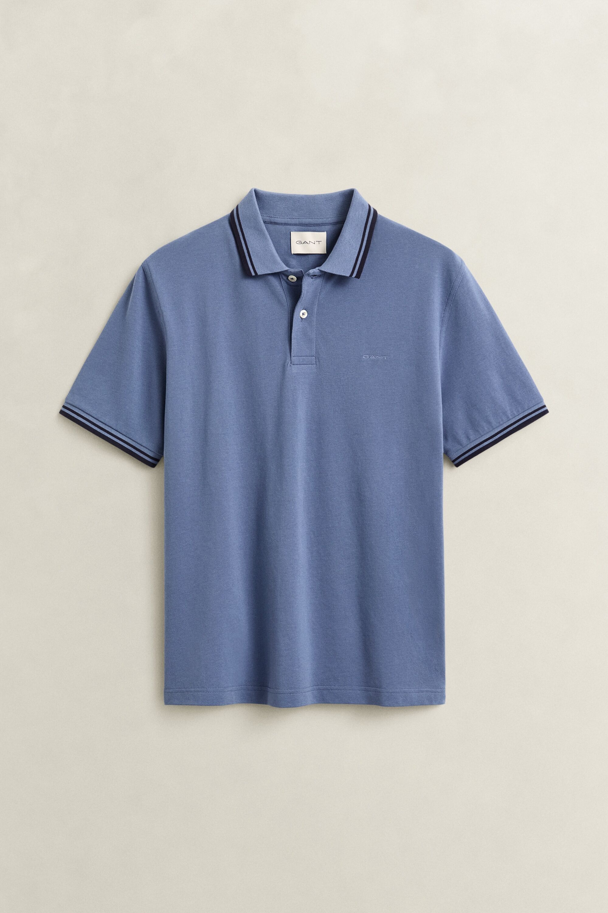 Poloshirt GANT "TIPPING", Herren, Gr. XL, blau (blau horizon), Piqué, Obermaterial: 100% Baumwolle, regular fit normal, Shirts Poloshirt blau horizon XL