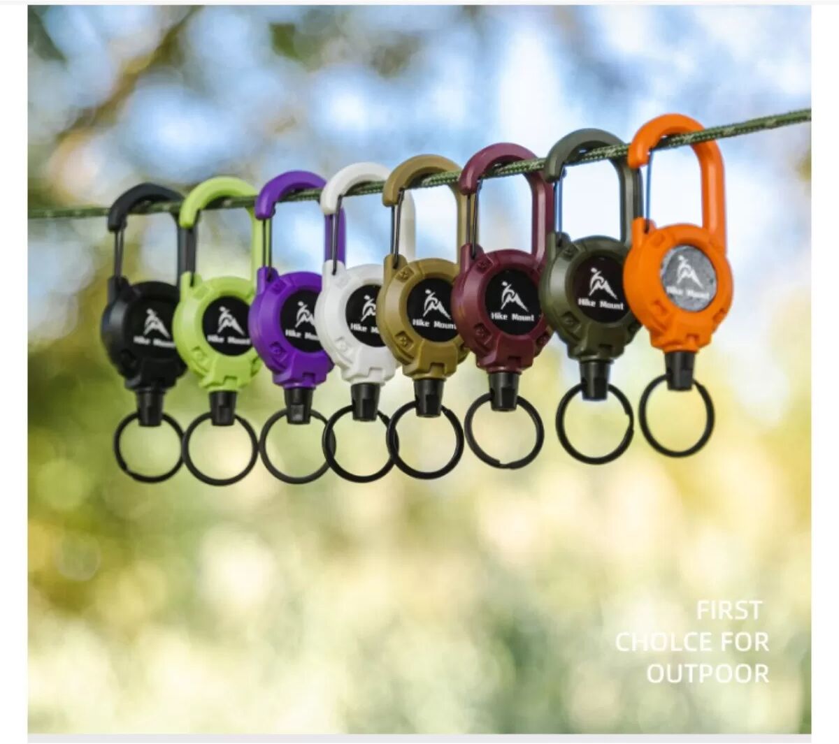 INF 2er-Set Einziehbare Outdoor-Anti-Verlust-Schlüsselanhänger — Hochfederndes Zugseil 60cm, Glattes Kunststoffgehäuse, Violett