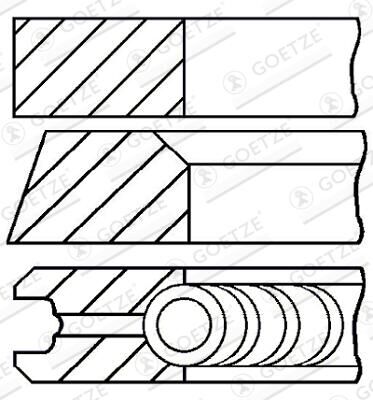 Goetze Engine Kolbenringsatz 0830590710