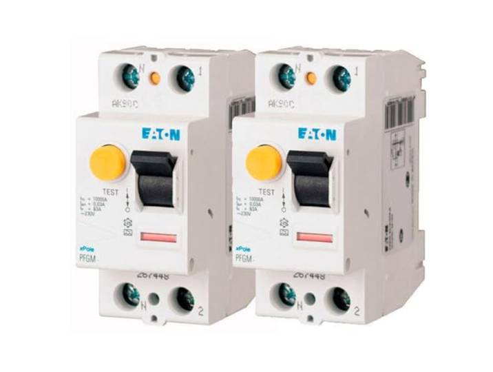 EATON 267444 PFGM-40/2/003 – Wechselschalter – weiß – Controller schwarz – 2 Poles / 40 A / 30 mA – Typ A – Schraubanschluss – 2 Schalter