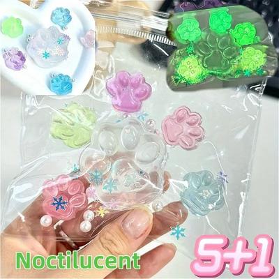 Inspire Daily Merch Soft Squeeze Toy Squishy Fluid Ice Skin Jelly Ball Pop Pinch Fidget Toy Entertainment Gift luminous Cat Claw