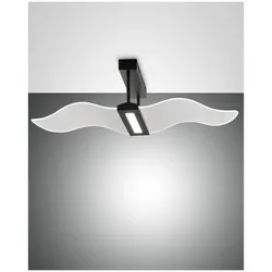 Fabas Luce Fenice Deckenleuchte LED 1x40W Metall- und Methacrylat Schwarz