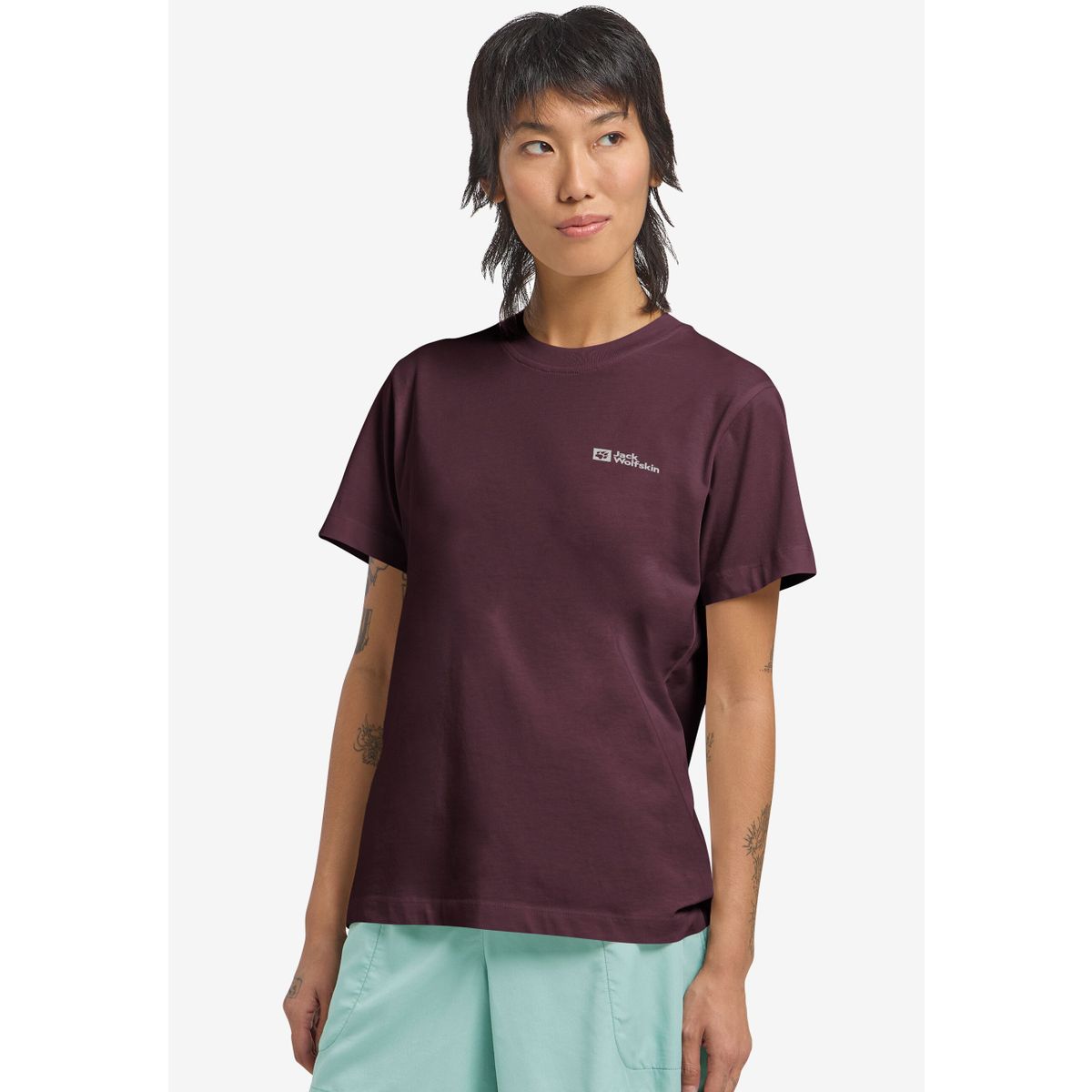 Jack Wolfskin Essential T W amaranth (I0116) S 1808352_I0116_A06