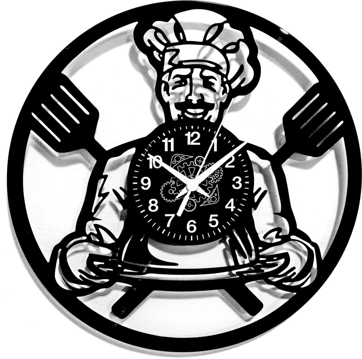 Wandklok Keuken Chef met Artistiek Ontwerp voor Moderne Decoratie