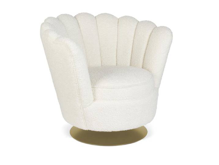 Sessel Lorens – aus Teddystoff in Weiß - Weiß - Teddy - Luxusbetten24