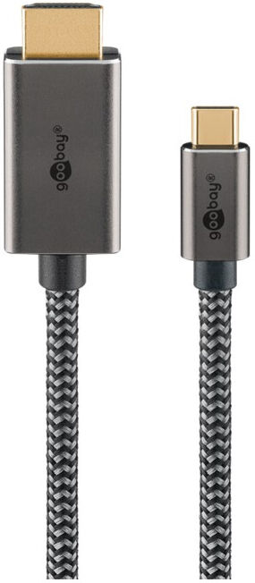 Goobay USB-C HDMI Textilkabel 75700 4K/60 Hz 2m)