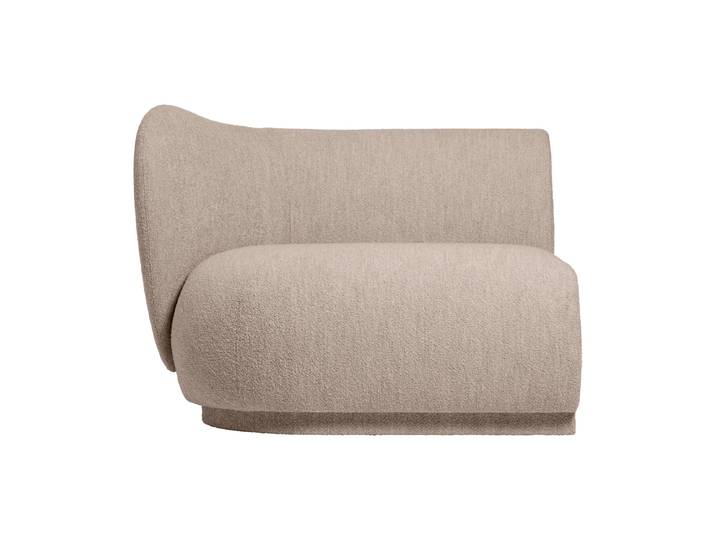 Ferm Living Canapé modulaire Rico armrest L Soft Bouclé Natural