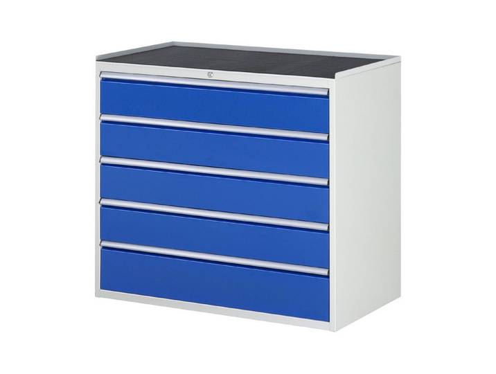 RAU Hängeregisterschrank Rau Schubladenschrank m. Anti-Rutsch-Matte 5 Schubl.-XXL 4x180 1x210mm