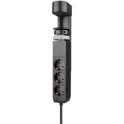 Neomounts VOLT DS22-840BL6 Tischsteckdose (1,4m) mit Klemme, USB-C + USB-A,  Schnellladung, schwarz