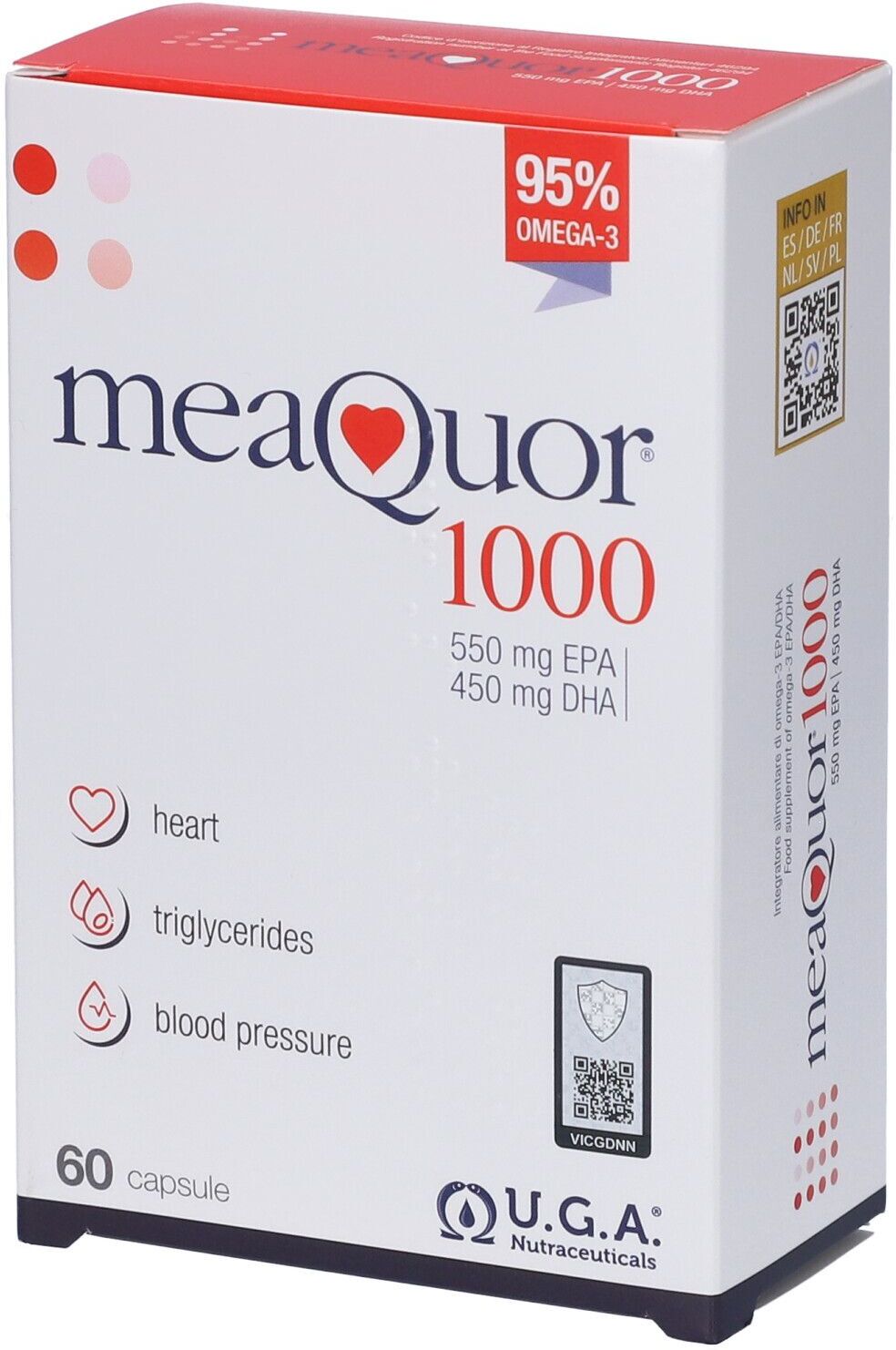 U.G.A. Nutraceuticals Srl MeaQuor 1000, 60 capsule molli