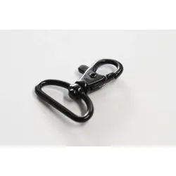 Metall Komfort-Karabinerhaken schwarz 25 mm