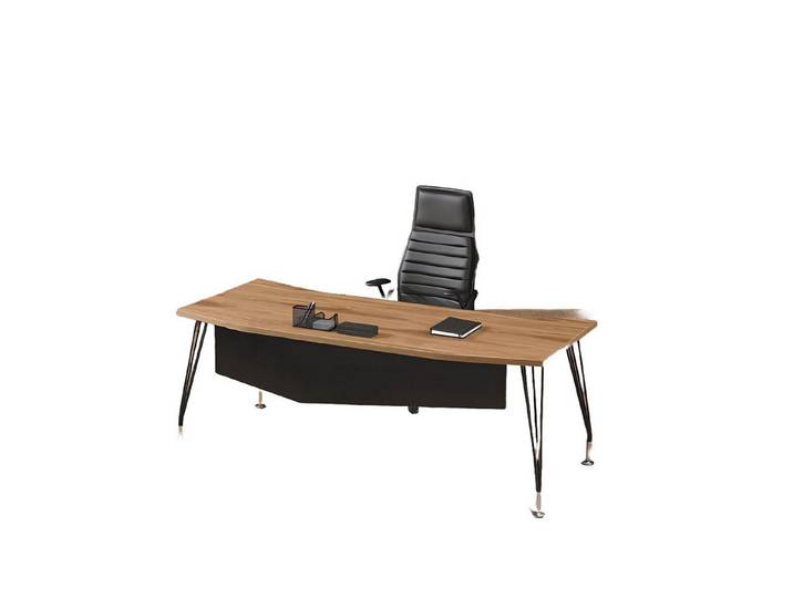 Xlmoebel Schreibtisch Elegantes Büromöbel Set in Schwarz aus hochwertigem Holz (Büromöbel Set, Büro Set 4tlg (Bürotisch + Couchtisch + Schrank + Kommode), Hergestellt in Europa