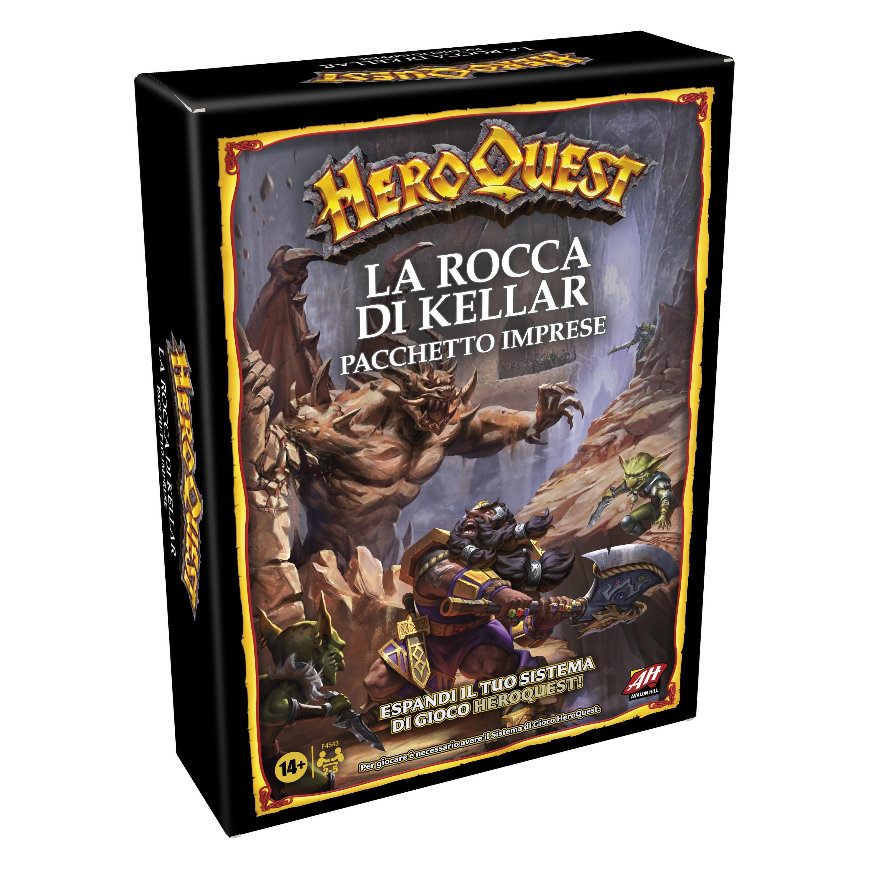Hasbro Avalon Hill, HeroQuest, Die Festung von Kellar, Brettspiel für Erwachsene, 2-5 Spieler, zum Spielen (Deutsch, Italienisch, 2 - 5 Spieler) (F4543103)