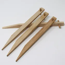 50 Erdanker aus Buchenholz I Holz Bodenanker Holzpflock Befestigungsanker