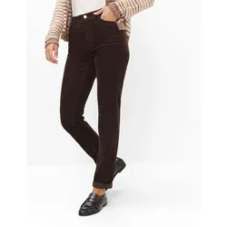 Brax Damen Cordhose Style CAROLA BRUNETTE, dunkelbraun, Gr. 38L