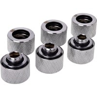 HT 16mm HardTube Anschraubtülle G1/4, Verbindung chrom, 6 Stück