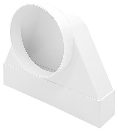 AIR ROXY Kniekoppeling voor platte kanaal, diameter: 100 mm, afmetingen: 110 x 55 mm, RX 02-403