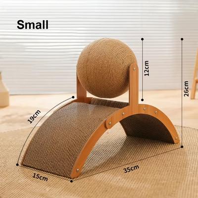 Youfap Market Wooden Cat Scratching Ball 2 in 1 Sisal Scratch Board, Wear Resistant Grinding Paw Toy For Cats s
