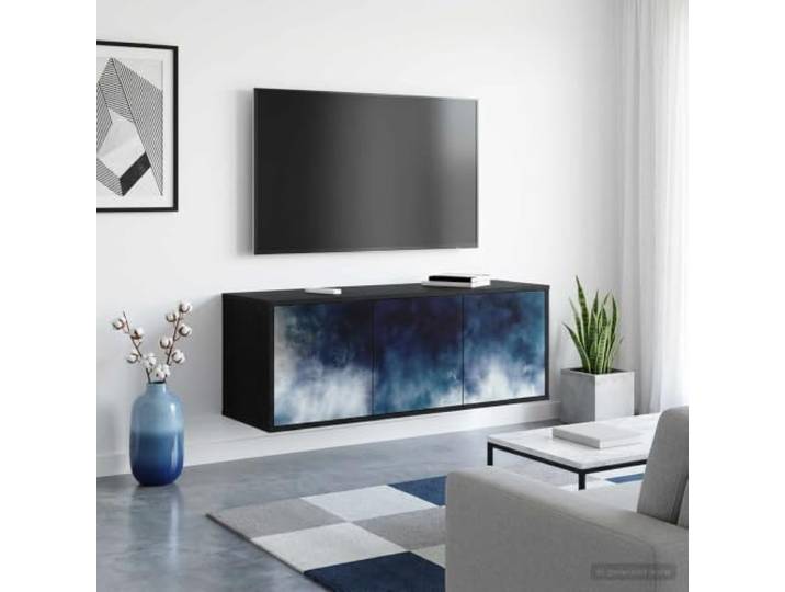 VIHHQGC Wandmontierter TV-Schrank RAALTE 102 x 33 x 40 cm Holzwerkstoff Holzwerkstoff-Konstruktion, schwebendes Design, großzügige Fächer, dekoratives Muster, einfache Reinigung