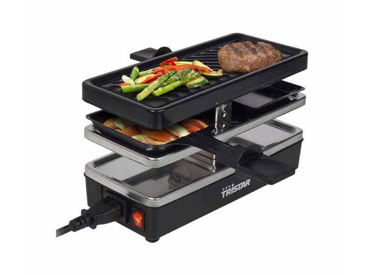 Tristar RA-2741 Erweiterbares Raclette-Set – Raclette Ofen/Raclette Grill – schwarz